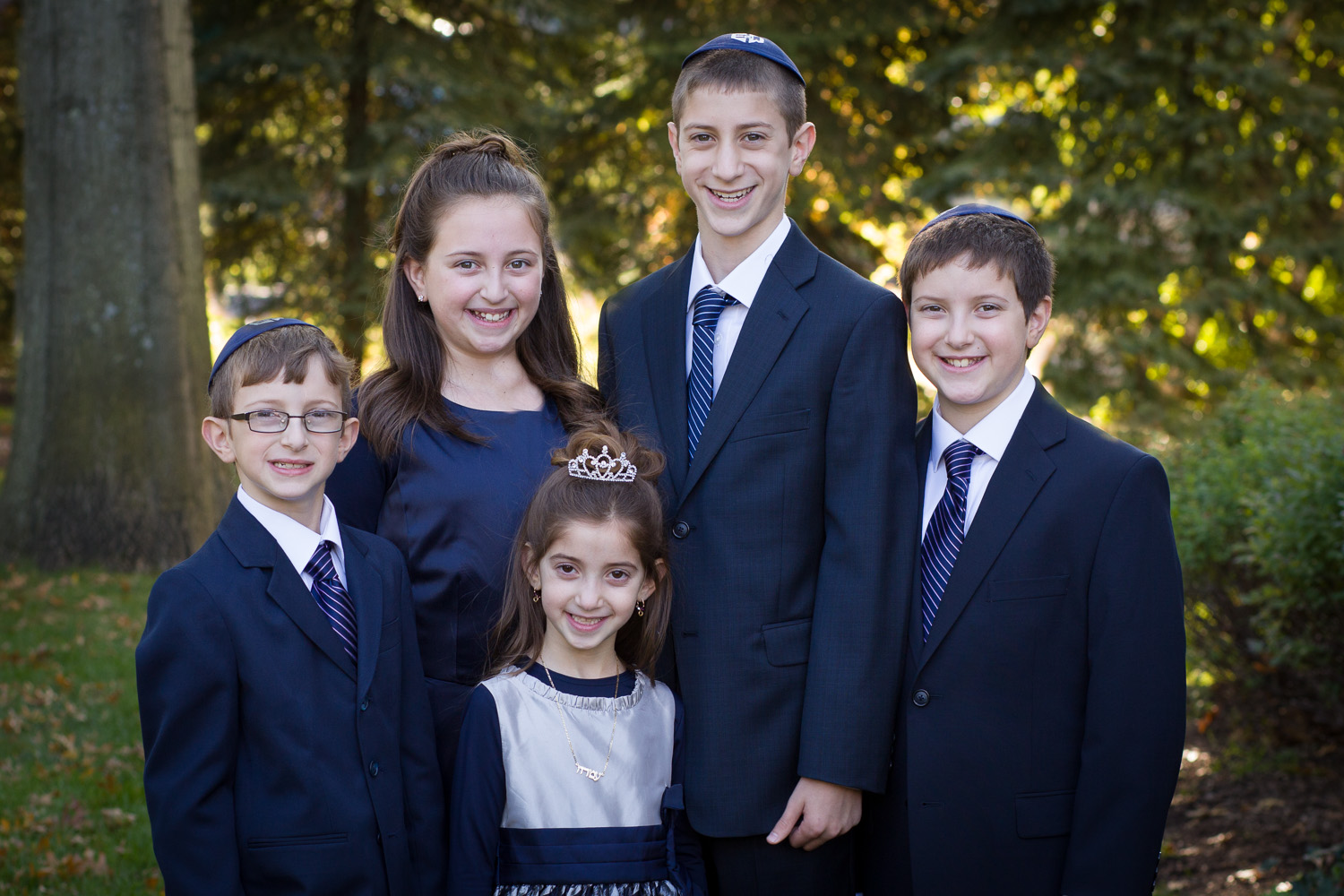 barmitzvah and siblings portrait